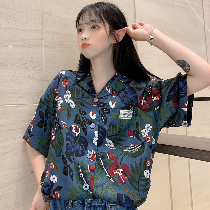 复古花衬衫,复古花衬衫搭配,花衬衫_大山谷图库