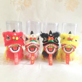 国潮文创醒狮头摆件迷你舞狮子挂件新年春节商务广东非遗手工礼品