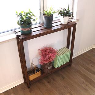 窗台加宽花架省空间多肉花盆架防腐木阳台多层实木窗边拓宽延伸架