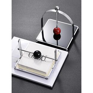 高级感中古风银色纸巾座方形纸巾餐巾纸架托压纸座酒店餐厅纸巾架