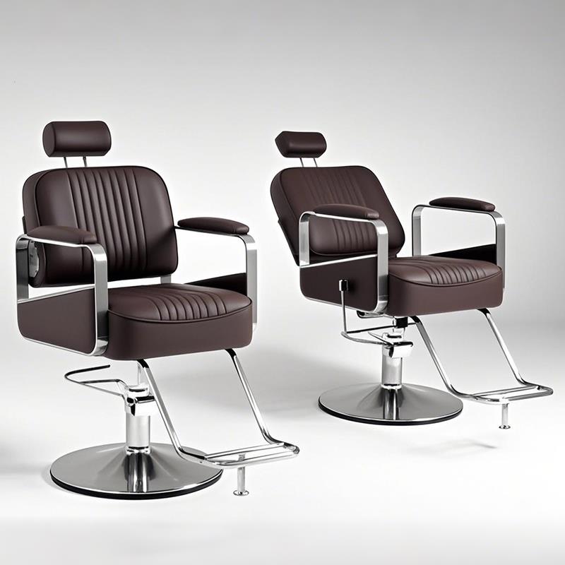 高端新款发廊专用烫染区椅子沙发美发座椅潮理发店剪发凳修面放倒