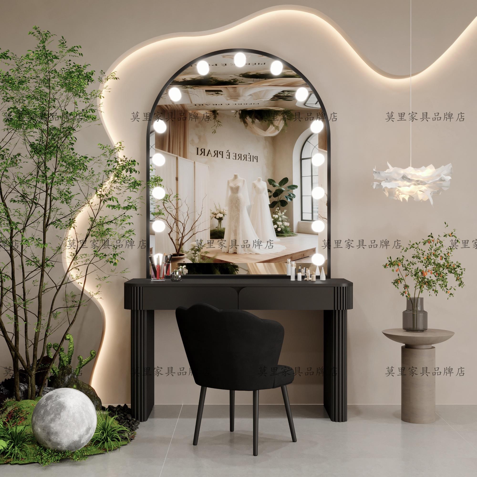 婚纱摄影店专业带灯化妆台高级美容院纹绣化妆师专用工作室化妆台