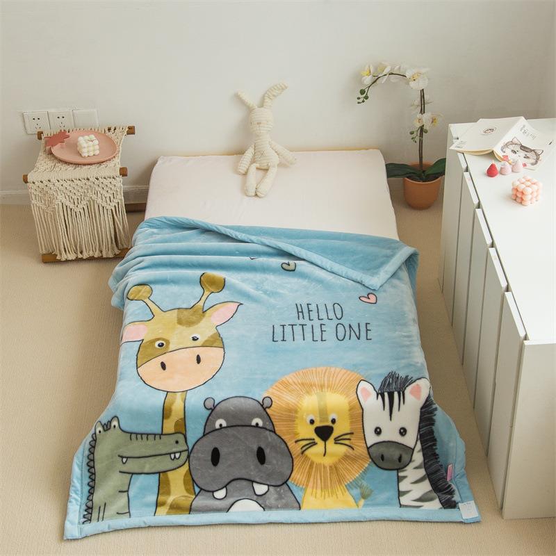 德国婴儿毯盖幼儿园午睡毯双层加厚新生儿小被子婴儿毯