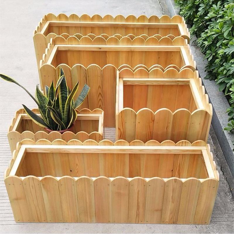 种植箱花箱种菜盆花槽实木防腐阳台室内外楼顶特大加厚长方形花盆