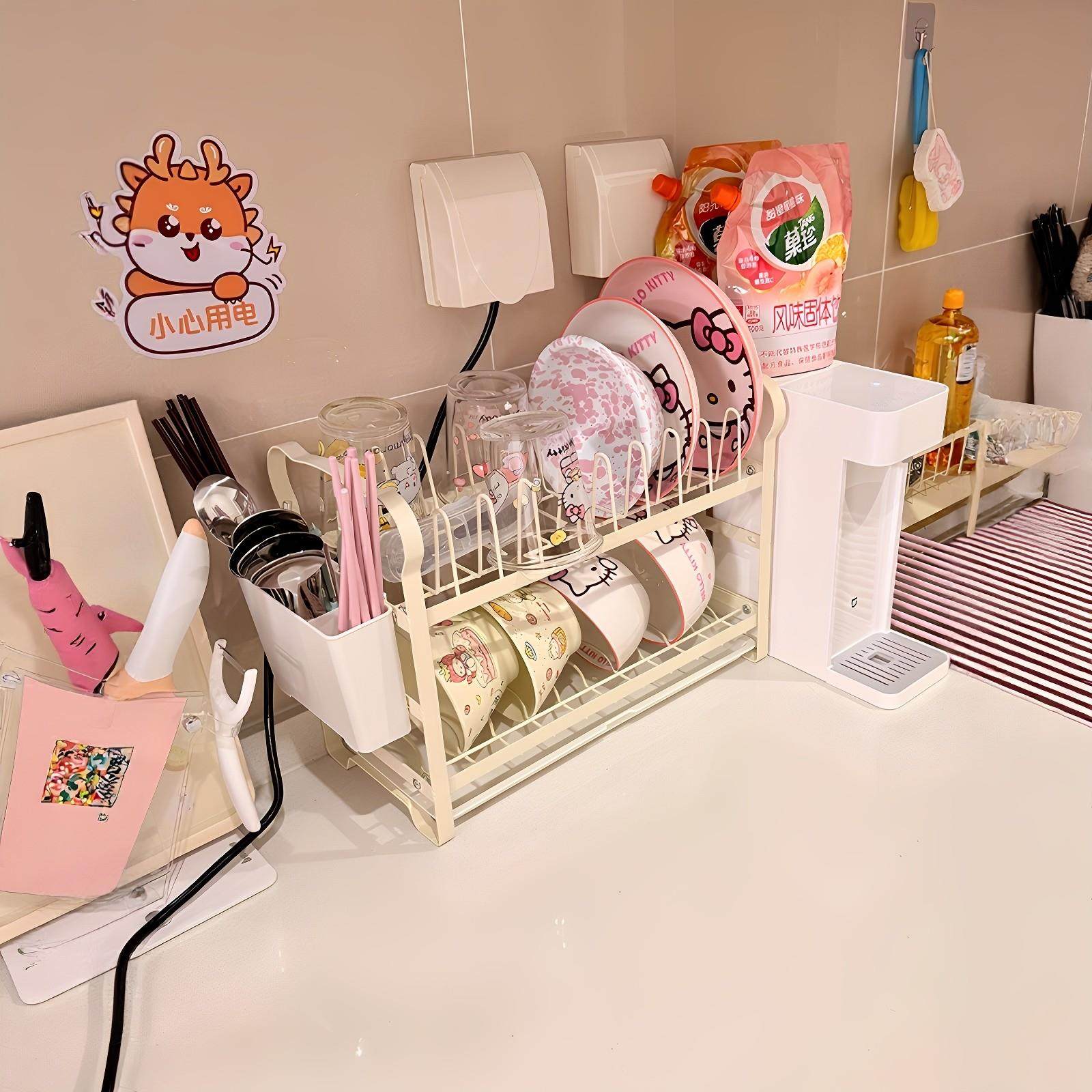 碗碟收纳层架台面双层沥水碗盘柜2025新款厨房碗筷餐具置物架晾碗,厨房/烹饪用具,碗架,淘宝优惠券,粉丝福利购,淘宝优惠卷