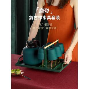 316不锈钢保温水壶家用暖水瓶套装 轻奢颜值款 乔迁送礼复古风陪嫁