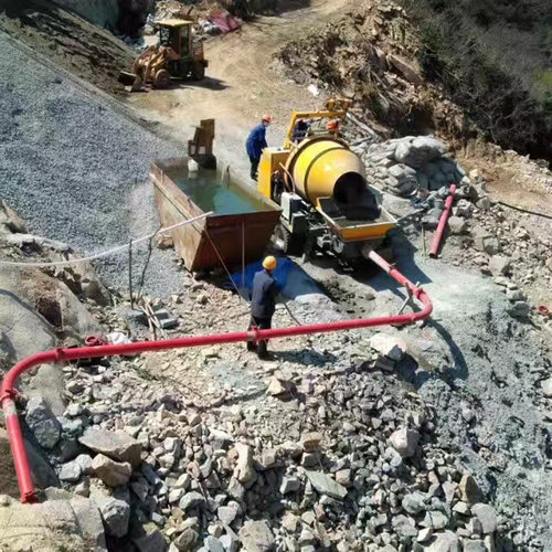 滚筒搅拌机带泵 混凝土输送泵 搅拌机带泵 搅拌泵 搅拌泵送一体机