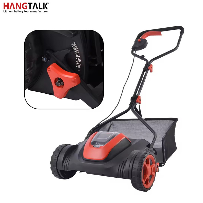 园林电动割草机手推式草坪落叶收集器家用园艺车锂电池充电户外