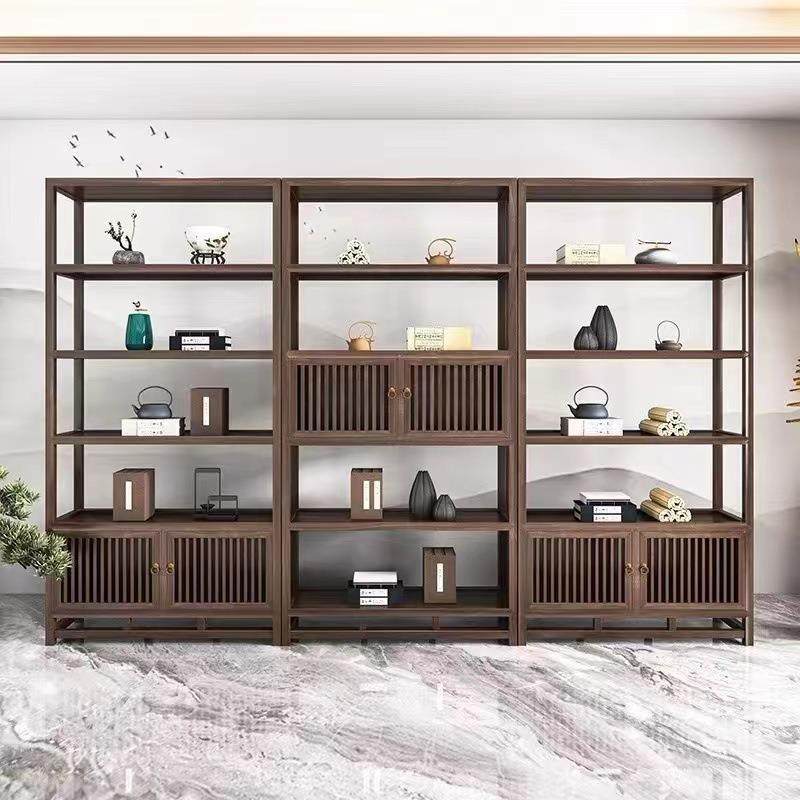 新中式实木博古架原木多层置物架客厅隔断书架多宝阁茶叶展示柜子,住宅家具,多宝格/博古架,淘宝优惠券,粉丝福利购,淘宝优惠卷
