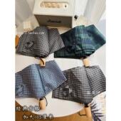 放大大雨覆古八骨105cm格纹阳雨两用伞抗风七折男女叠放太阳伞