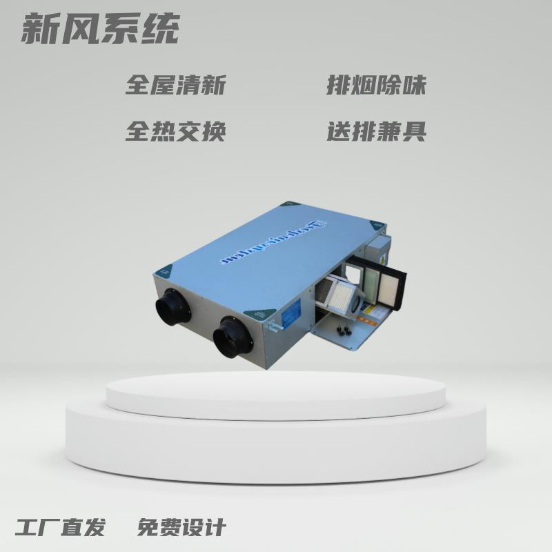 新风系统商用双向流新风换气机家用全热交换器送排风一体净化吊顶