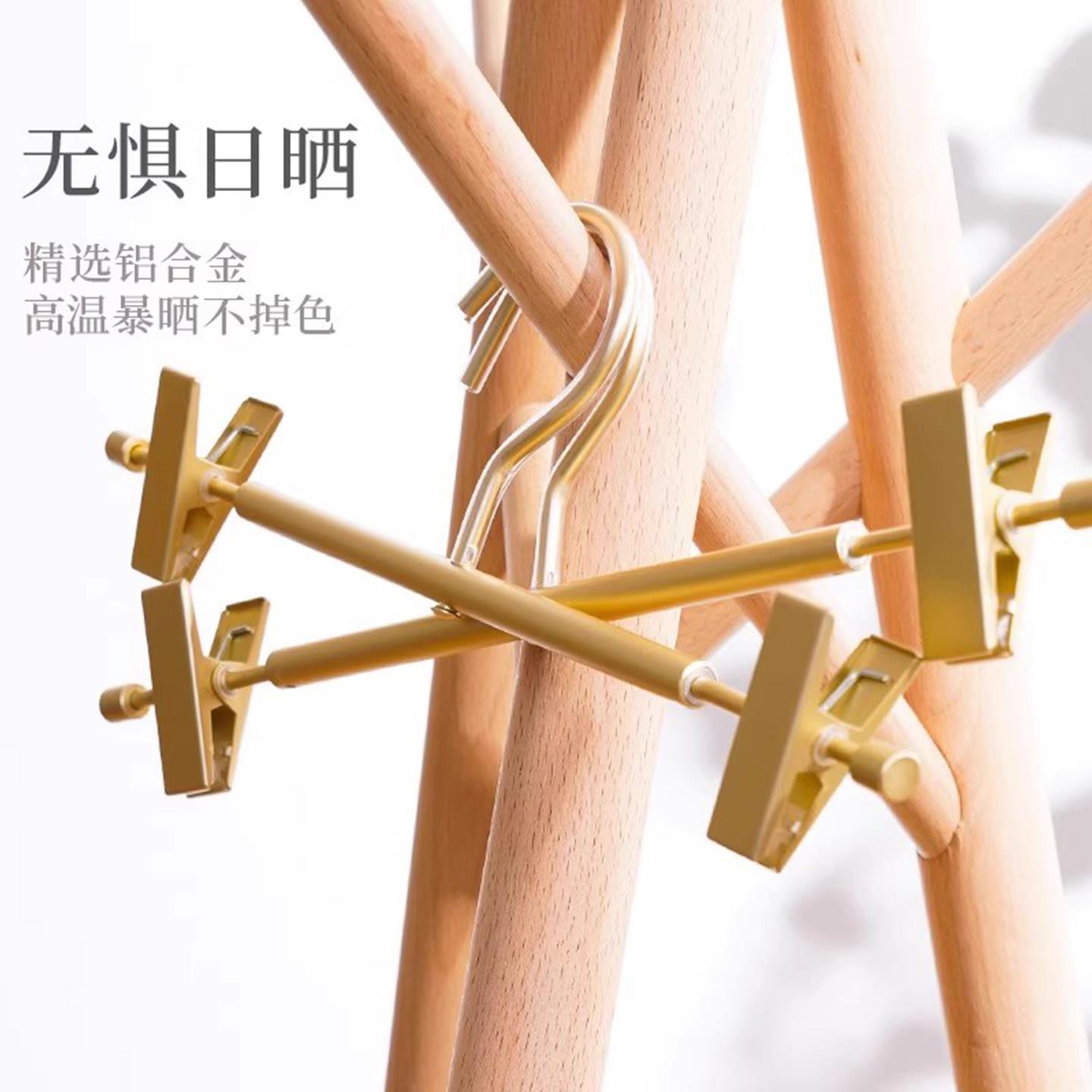 多功能铝合金裤架裤夹子家用衣柜收纳无痕裤挂裙夹专用挂裤子衣架
