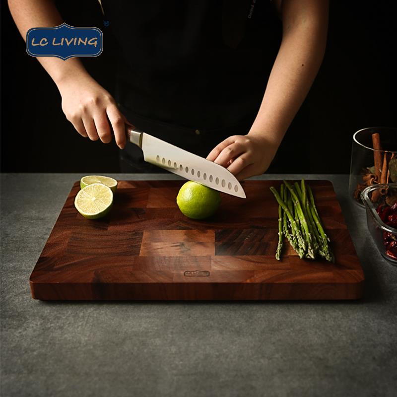 lcliving泰国相思木切菜板家用加厚剁肉砍骨专用砧板抗菌防霉刀板