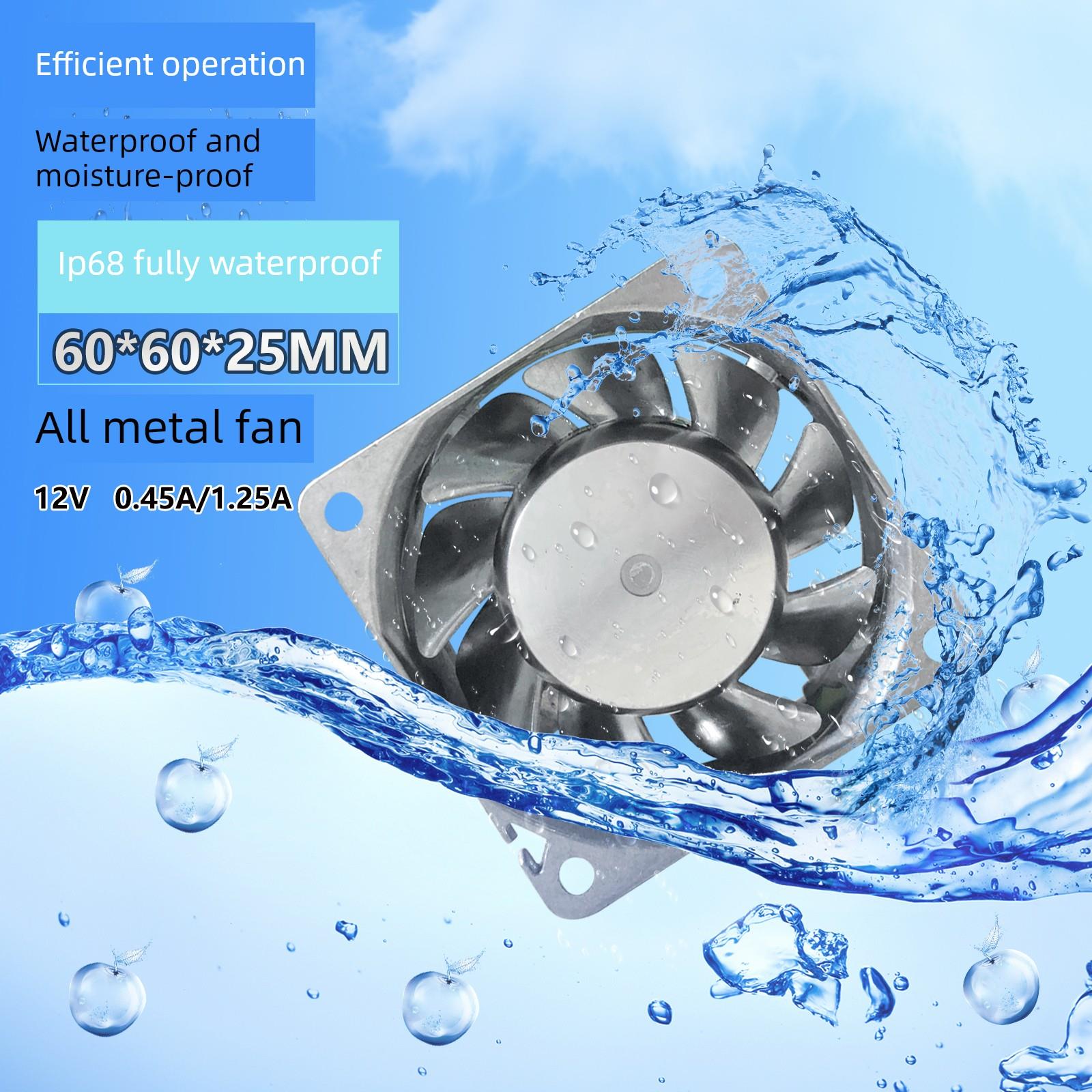 6Cm/Cm 6025 12V全金属耐高温摩托车改装电脑机箱防水静音冷却风