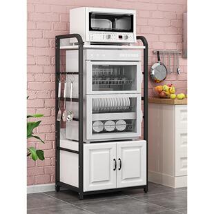 厨房架地板立式多层消毒柜烤箱微波架小家电收纳柜