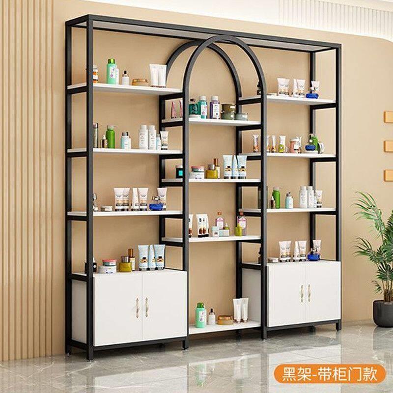 轻奢展示架化妆品美甲展示柜柜子多功能展柜产品货架美容院置物架