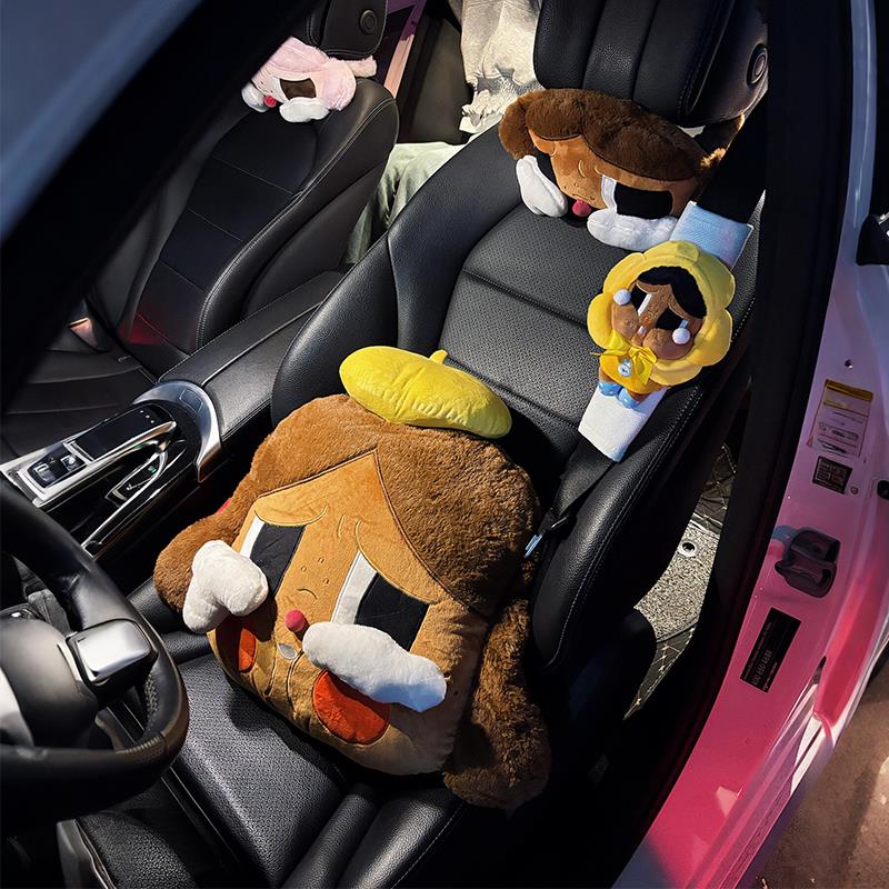 汽车枕头护颈枕座椅靠枕腰靠腰托 托可爱哭娃车载枕头汽车装饰摆