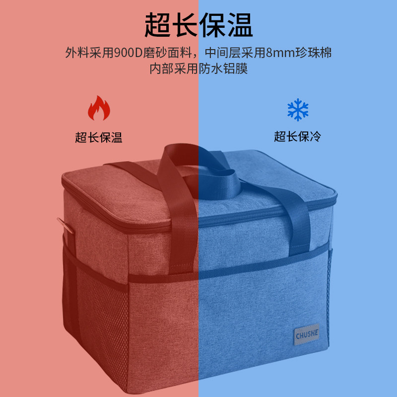 保温袋手提冷藏包铝箔加厚隔热海鲜外卖专用大容量饭盒袋野餐冰包