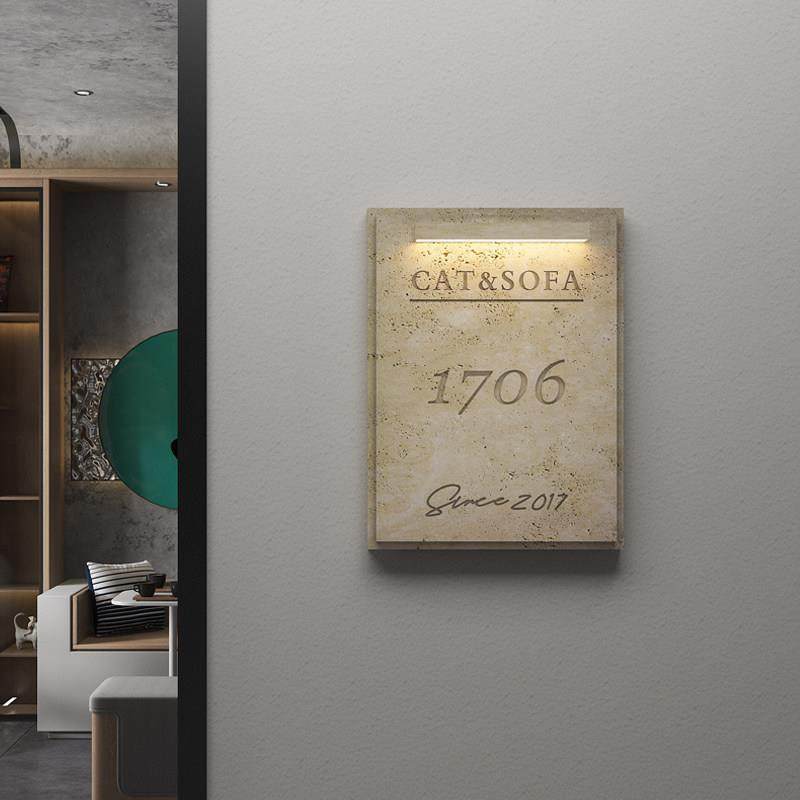 原创洞石门牌发光招牌广告牌定制买 手店公司工作室门牌门头招牌,商业/办公家具,广告牌/标识牌,淘宝优惠券,粉丝福利购,淘宝优惠卷