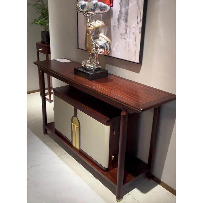 新中式乌金木玄关柜实木玄关桌入户靠墙供桌条案现代轻奢风玄关台,住宅家具,玄关台,淘宝优惠券,粉丝福利购,淘宝优惠卷