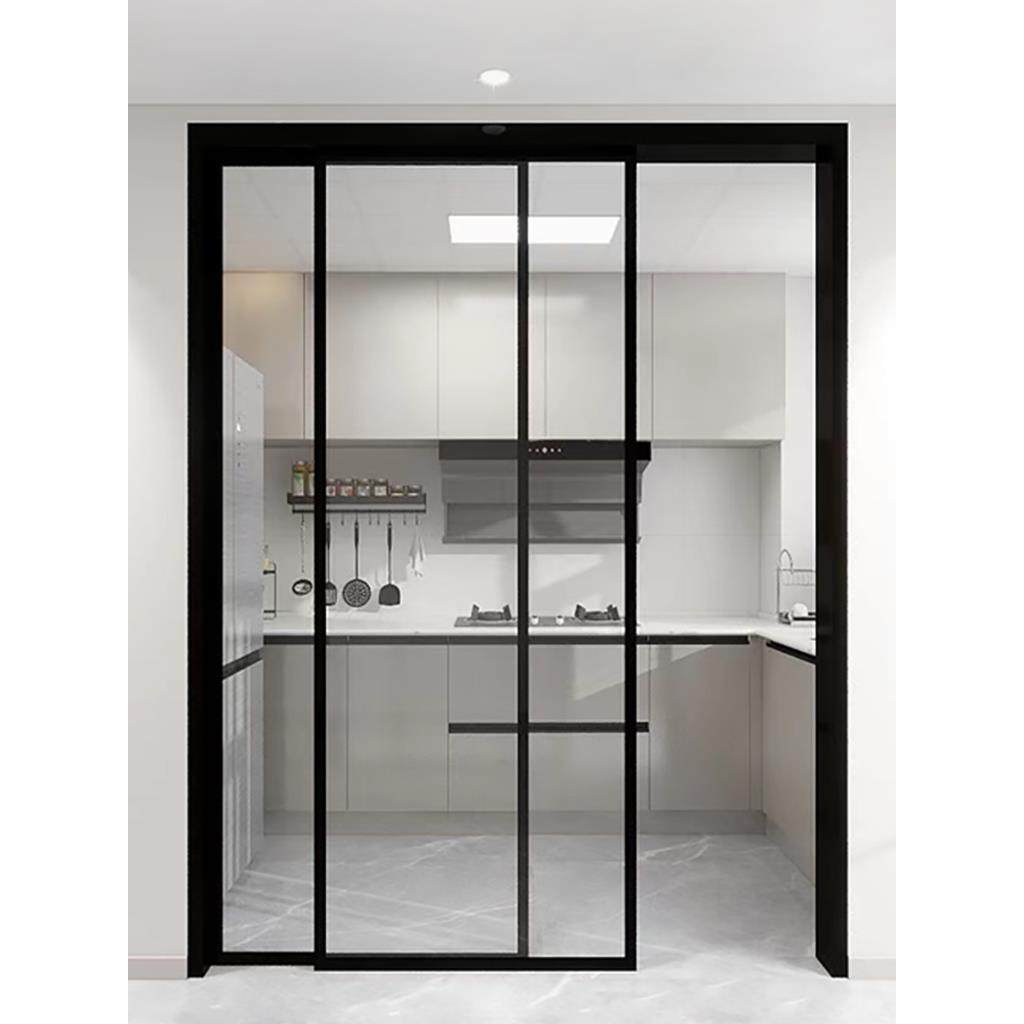 2025新款厨房推拉门三联动极窄吊轨地轨卫生间阳台移门玻璃门定制,全屋定制,厨房门,淘宝优惠券,粉丝福利购,淘宝优惠卷