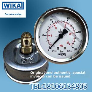 EN837-1德国威卡WIKA压力表213.53.063轴向面板安装支架真空负压