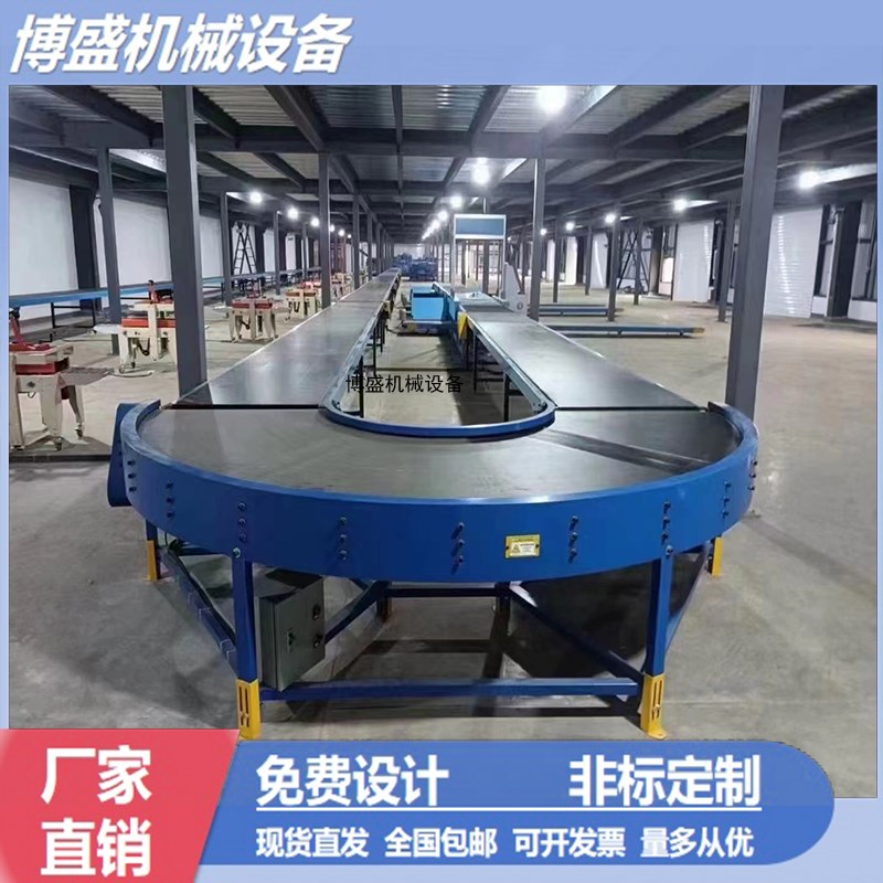 电商专用打包流水线转弯输送机A环形打包流水线传送带环形流水线