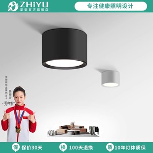 优质明装 天花灯01 筒灯客厅玄关过道灯北A欧吸顶式 免O开孔嵌入式