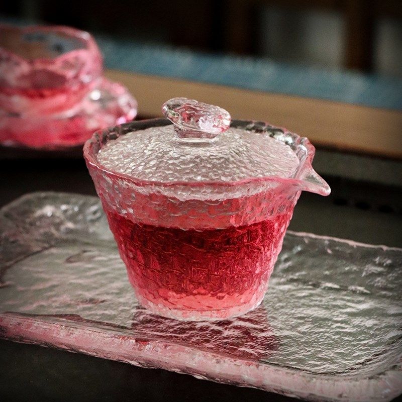 日式创意粉色茶具礼品套装冰露品杯盖碗公道杯手抓壶少女心茶杯子,餐饮具,茶杯,淘宝优惠券,粉丝福利购,淘宝优惠卷