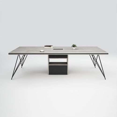 新品简约会议桌长桌工业风小型长条桌培训桌椅组合套会议室实木会