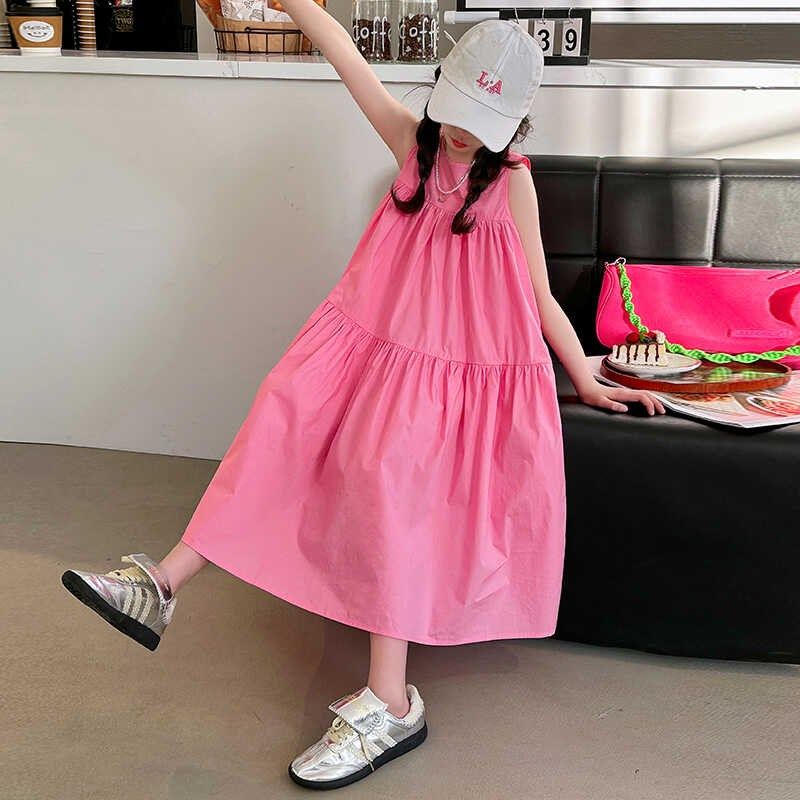 女童背心裙2024夏季新款儿童连衣裙洋气时髦裙子夏装小女孩长裙子,童装/婴儿装/亲子装,连衣裙,淘宝优惠券,粉丝福利购,淘宝优惠卷