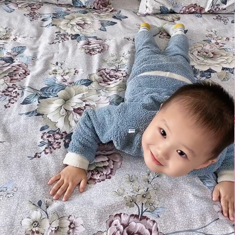 加厚纯棉老粗布床单单件被单印花帆布双人宿舍三件套Z榻榻米炕单