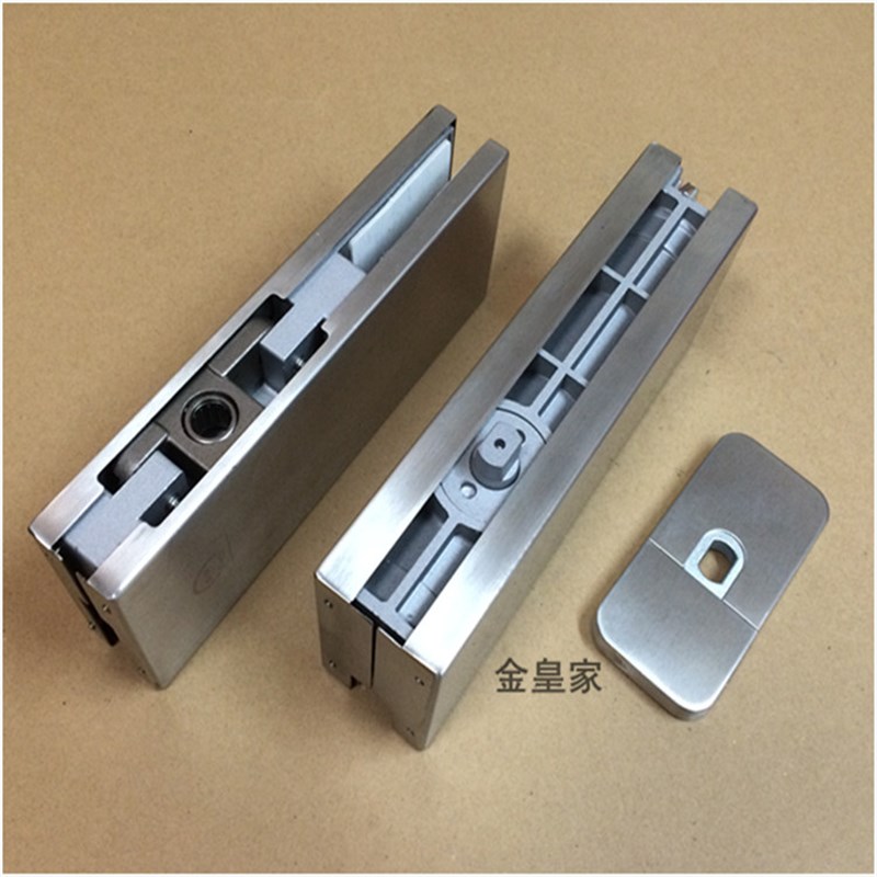 隐藏式地弹簧无框玻璃门免挖坑地弹簧90度定位地铰链配送上下夹