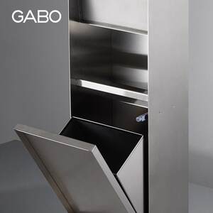 GABO观博入墙暗装办公室茶水间餐厅卫生间隐藏式二合一手纸箱2725