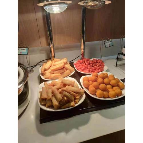 食物保温灯自助餐保温灯餐饮烤肉灯双头大理石保温台食品加热灯