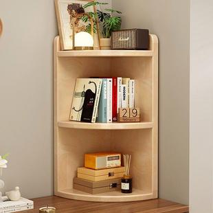 实木书架桌面置物架转角学生收纳柜书桌上小书柜工位多层收纳神器