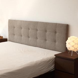 定制斯堪的纳维亚床头板软包没有床上榻榻米垫实木床大靠垫织物可