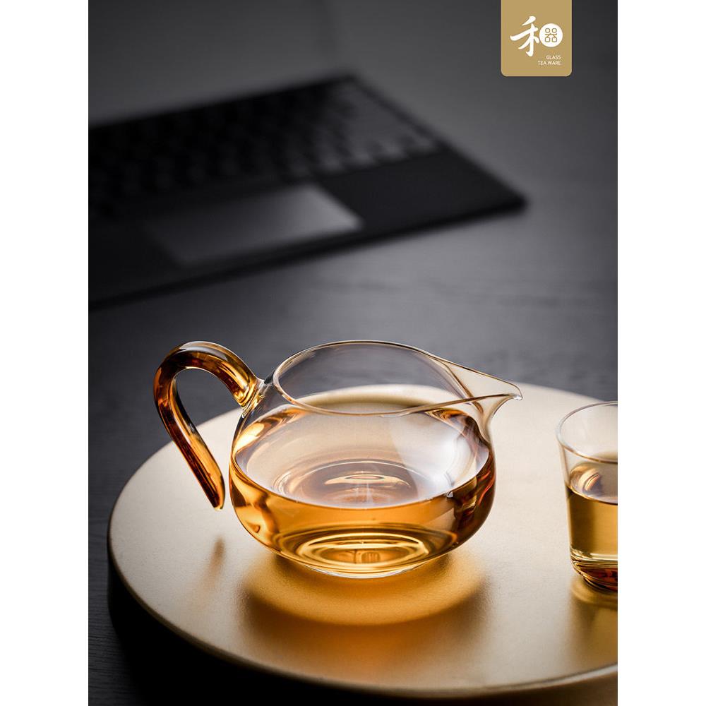 和旗轻茶海博览会杯高硼硅耐热玻璃和大型手工茶隔板高档茶具
