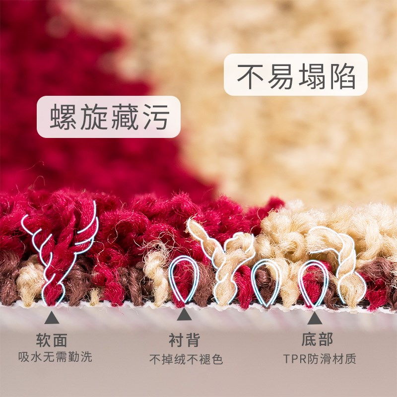 2024新款入户门口地垫家用化妆室进户门垫防滑垫吸水凉垫子地毯卧