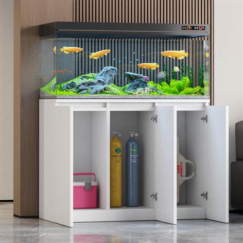 实木鱼缸底柜家用客厅中小型鱼缸底座水族箱承重底柜落地隔断柜子