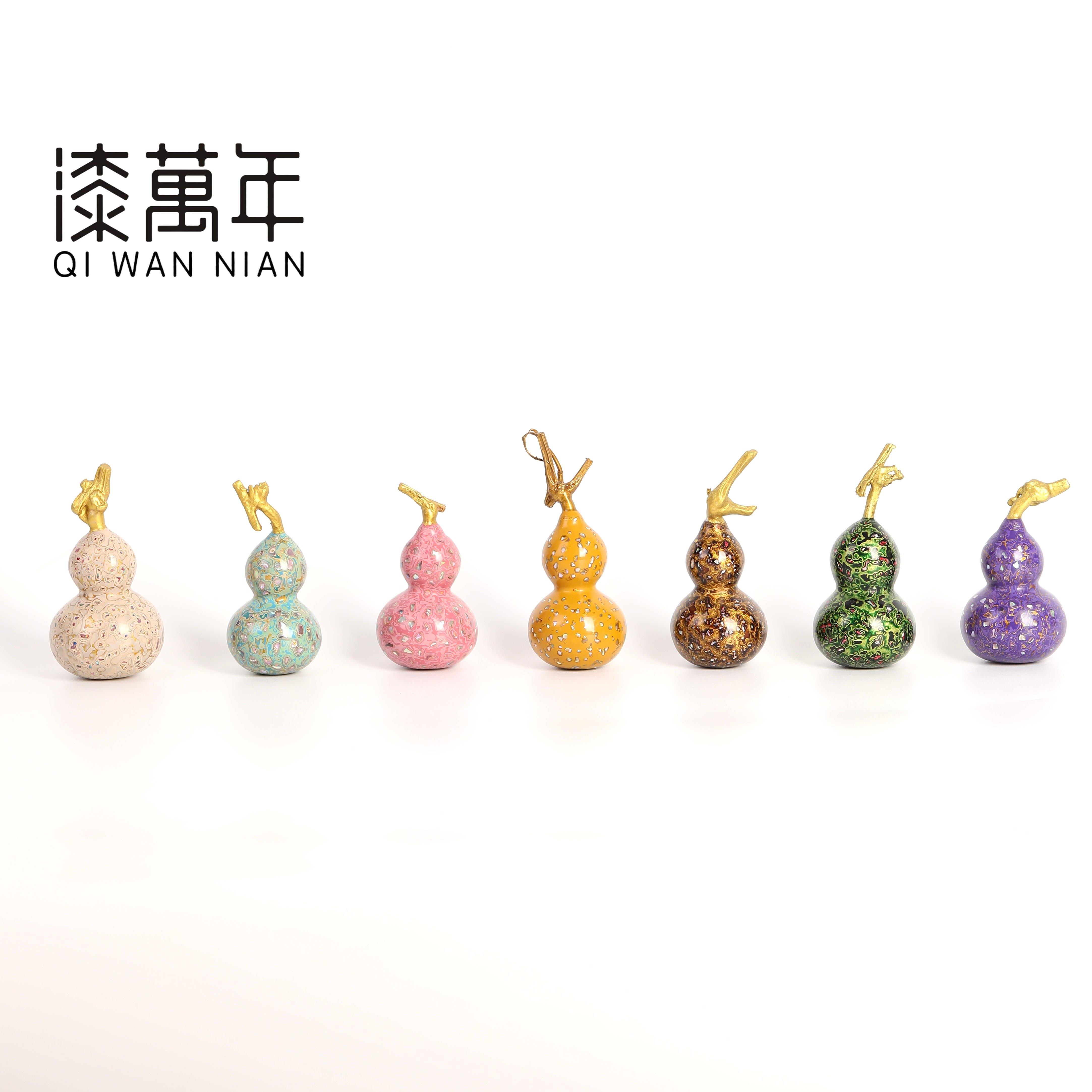 漆万年大漆葫芦手捻把玩手工工艺挂饰五福平安车挂文玩非遗漆器