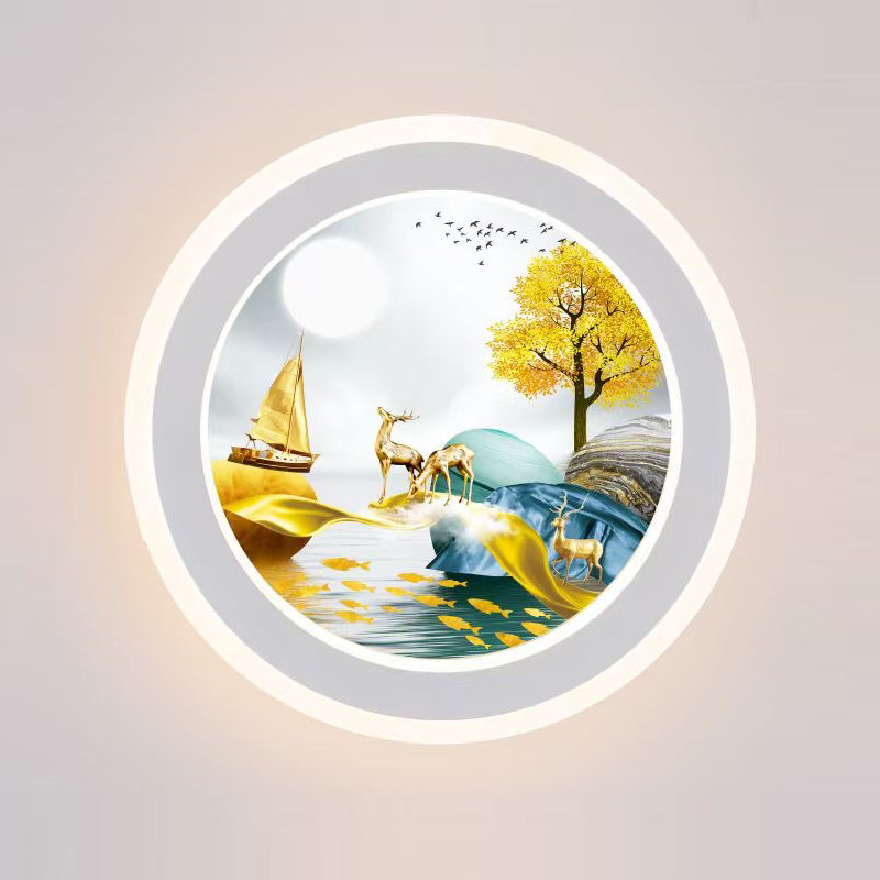 壁灯床头灯卧室led现代简约北欧创意个性客厅过道灯儿童房壁灯具