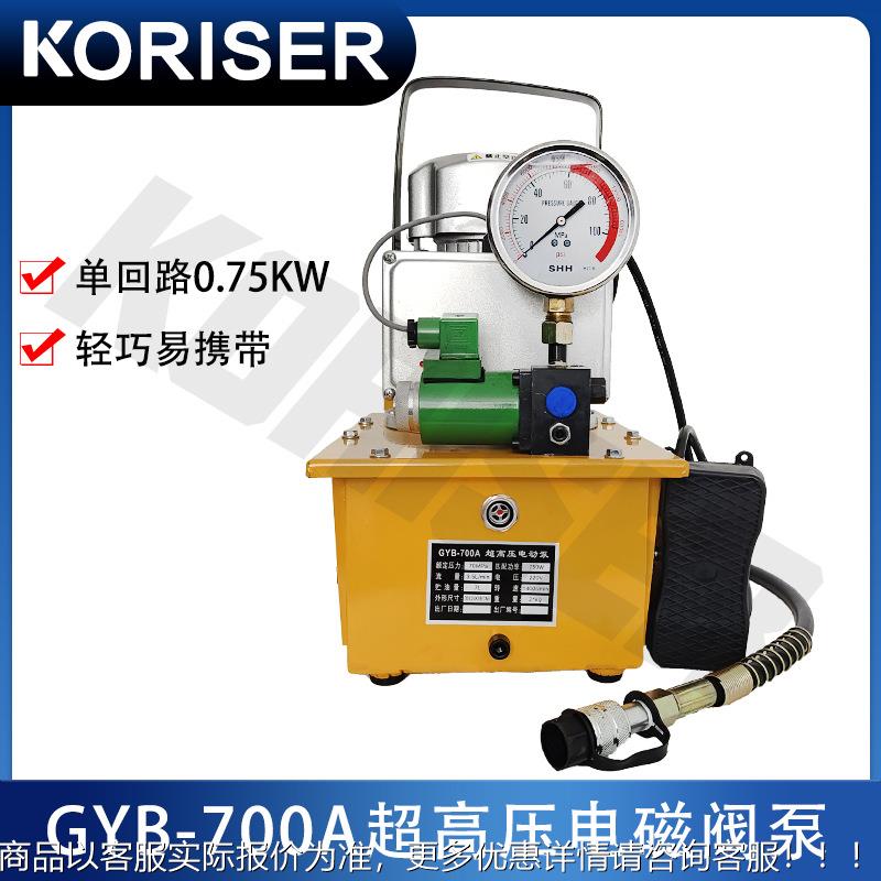 GYB-700A超高压电动泵浦电动油压泵柱塞泵 脚踏式带电磁阀 单油路
