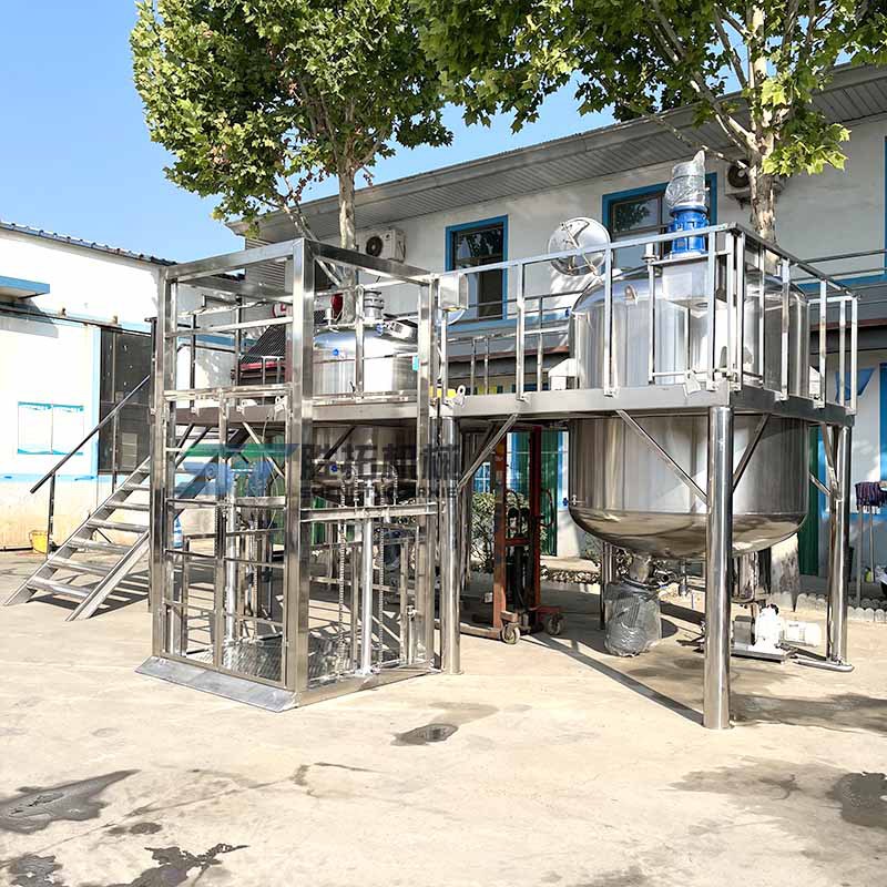 洗衣液成套设备全自动洗涤剂生产线乳化罐日化洗化设备带配方技术