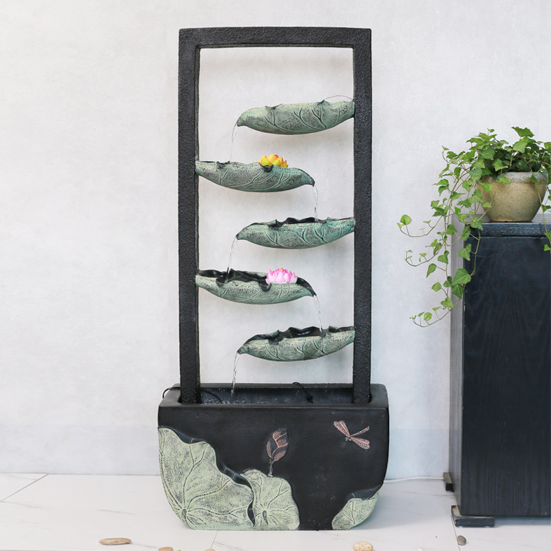 新中式家居客厅喷泉流水风水池落地摆件 办公室招财鱼缸水景摆设,家居饰品,装饰摆件,淘宝优惠券,粉丝福利购,淘宝优惠卷