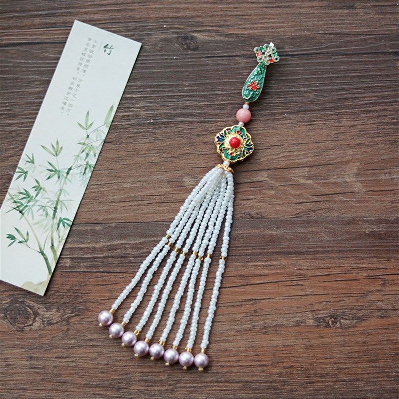 压襟挂件古风旗袍复古汉服流苏挂饰古典气质烧蓝如意景泰蓝压襟扣