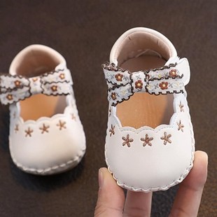 春秋季 1岁公主鞋 不掉跟0 婴儿学步外出 6个月女宝宝单鞋 婴儿鞋