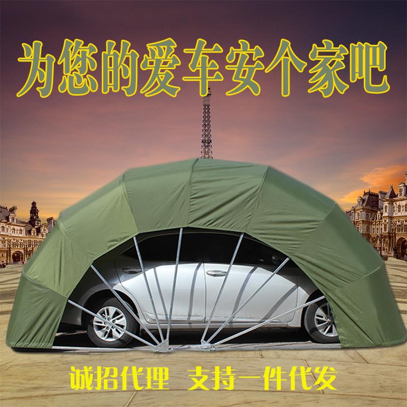 半自动活动车库折叠伸缩车棚简约户外汽车停车棚遮阳棚防暴晒雨棚