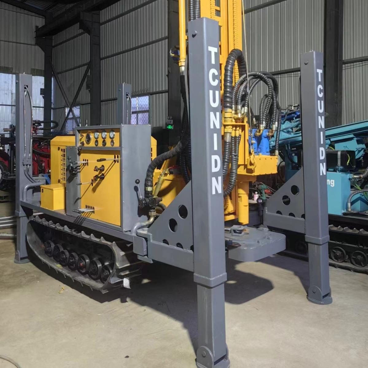 气动600米水井钻机履带式全自动液压水气两用打井机 冲击回钻