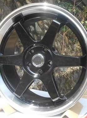 TE37 改装轮毂 15/16/17/18/19寸 宽边内凹 爆龟 轻量化钢圈 车铃